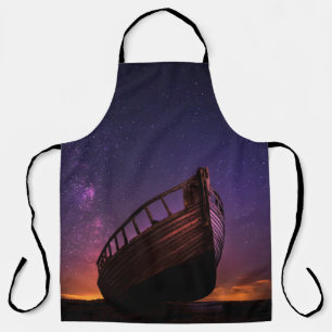 TABLIER SILHOUETTE PHOTOGRAPHIE DU BATEAU DE VOILE SUR LE
