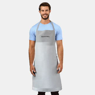 Tablier Silver Grey tendance moderne Nom professionnel