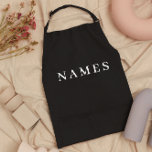 Tablier Simple Black Custom Ajouter Votre Nom Élégant<br><div class="desc">Simple Black Custom Ajouter votre nom Design élégant pour tout le monde.</div>