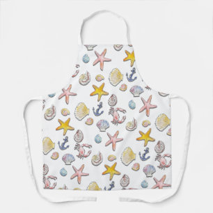 Tablier Simple Conception de Plage Mignonne