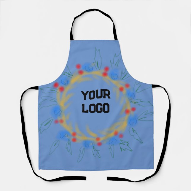 Tablier simple et personnalisé aquarelle ajouter le logo s (Recto)