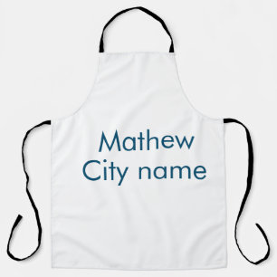 Tablier simple lettre initiale monogramme ajouter votre no