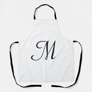 Tablier simple logo monogramme minimal personnalisé
