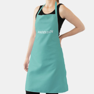 Tablier Simple Monogramme de Nom Personnalisé Élégant su