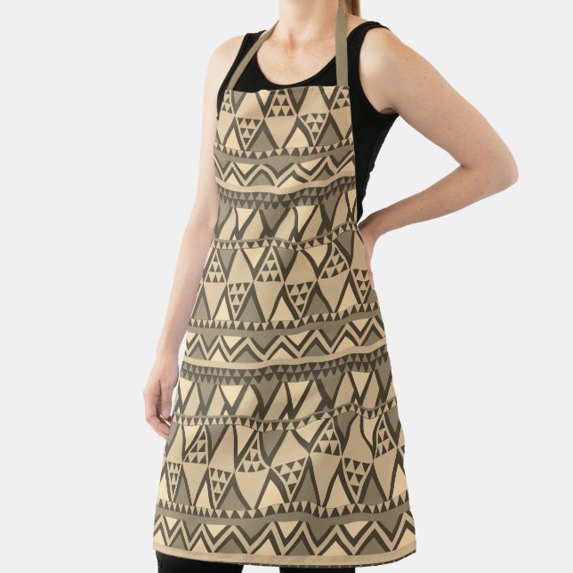 Tablier Simple Motif d'art tribal Brown (Insitu)