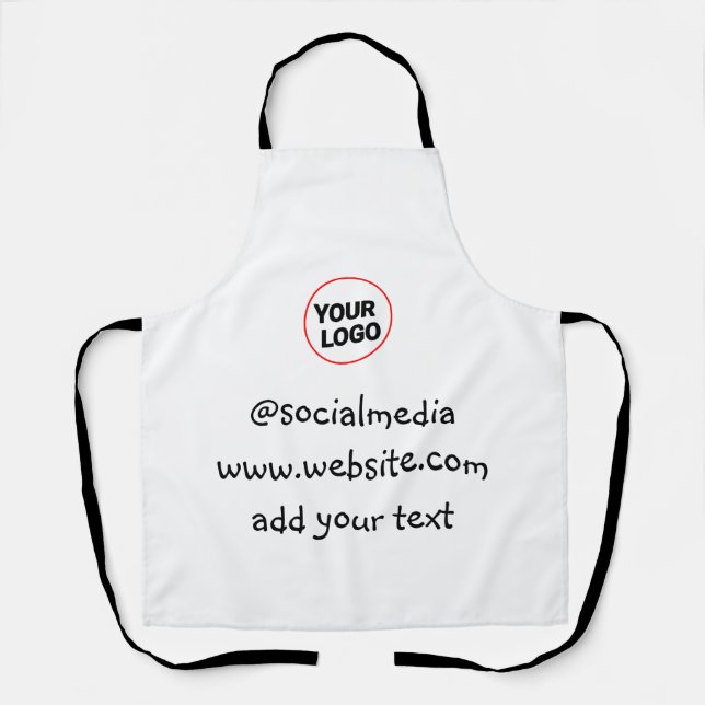 Tablier simple personnalisé minimal ajouter votre logo adr (Recto)