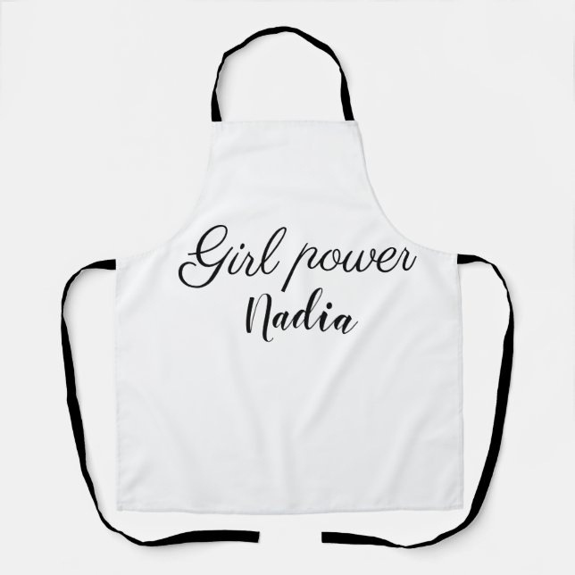 Tablier simple pouvoir minimal des filles ajouter le nom t (Recto)