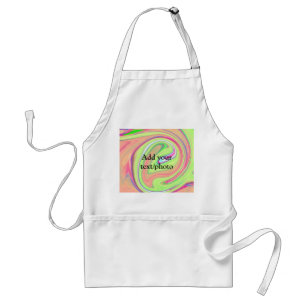 Tablier Simple vert orange aquarelle ajoutez votre texte n