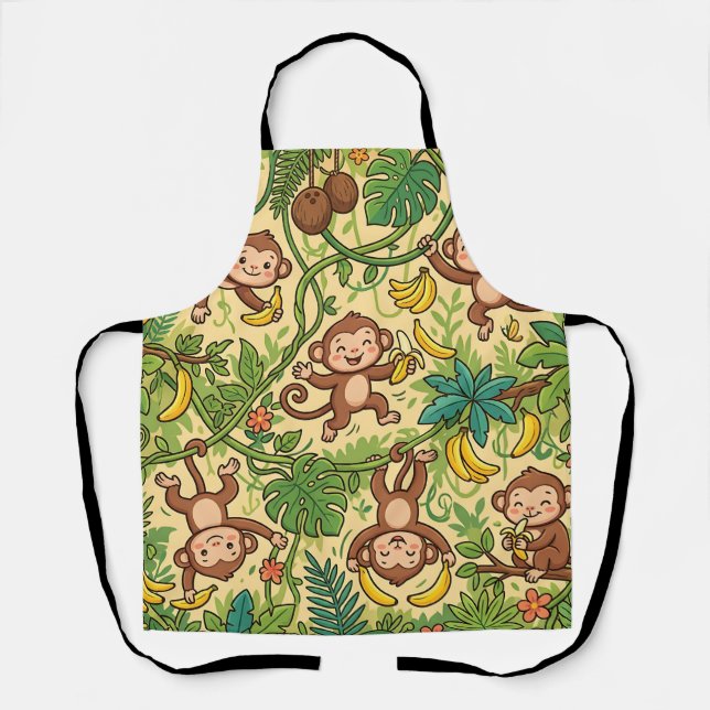 Tablier Singe Banane Jungle Swing (Recto)