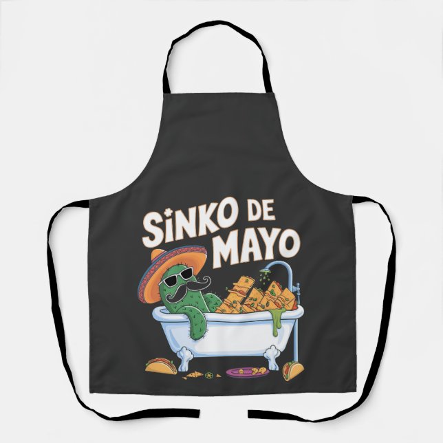 Tablier Sinko de Mayo Cinco De Mayo Cactus Drôle (Recto)