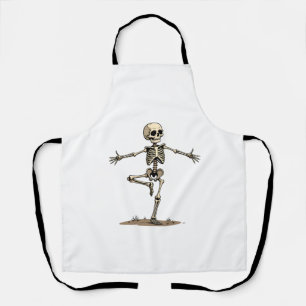 Tablier Skeleton Yoga - Funny Halloween Fitness Shirt