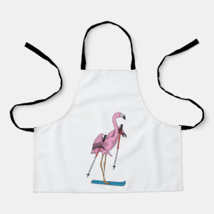 Tablier Ski de Flamant rose