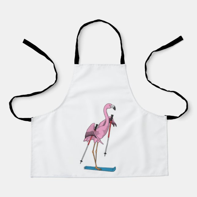 Tablier Ski de Flamant rose (Recto)