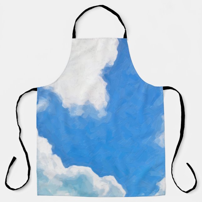 Tablier Skysky, peinture, scène, printemps, bleu, art, fin (Recto)