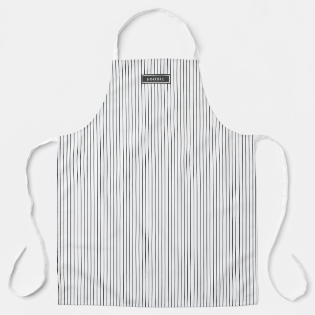 Tablier Slate Grey Railroad Stripe Bistro Foody (Recto)
