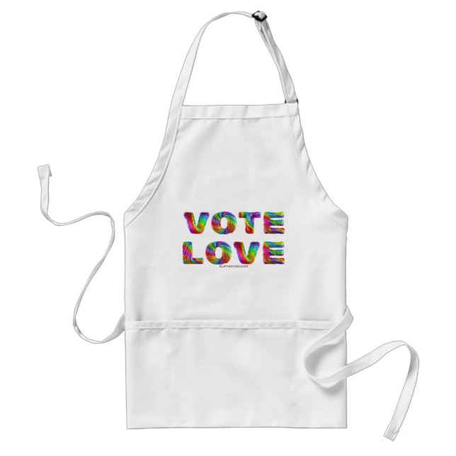 Tablier SlipperyJoe vote amour égalité fourrure de couleur (Devant)