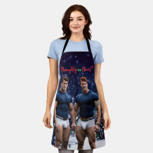 Tablier SlipperyJoe's décoré enneigé de Noël tre