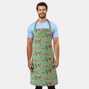 Tablier Slo Ho Ho Joyeux Paresseux Noël Drôle Chef de Noël