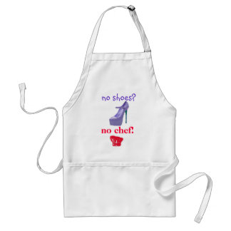 Tablier Slogan de diva aucunes chaussures aucun chef