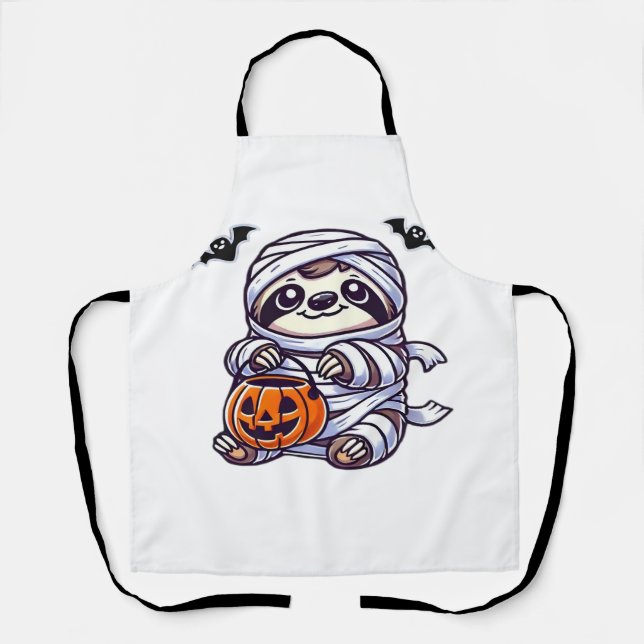 Tablier Sloth Halloween Mummy Kids Femmes Hommes Sloth Cla (Recto)