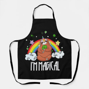 Tablier Sloth Unicorn Je suis Jour de la Saint Patrick mag