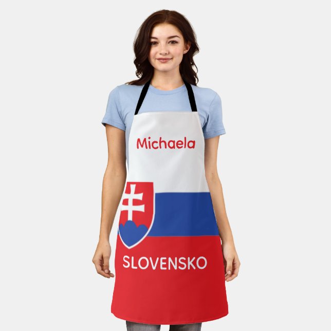 Tablier Slovaquie Drapeau Slovaque Emblème Europe (Porté)