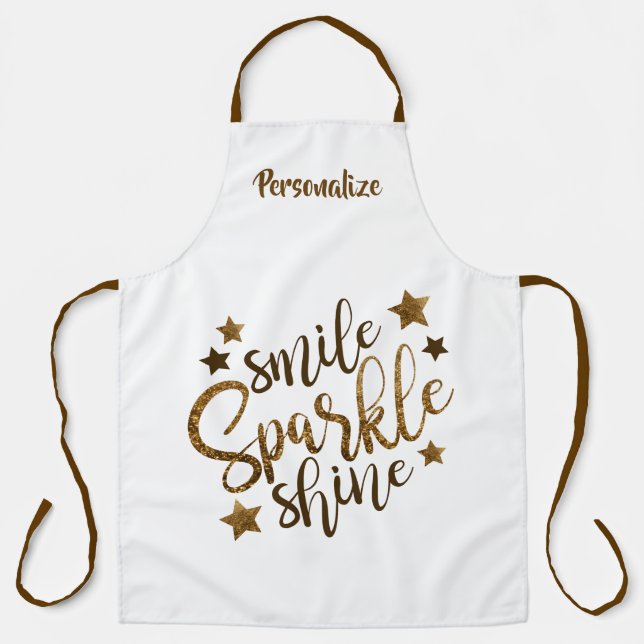 Tablier Smile Sparkle Shine Citation Positive Affirmation (Recto)
