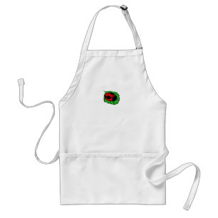 Tablier Smiling Ladybug sur Green Leaf Mini -