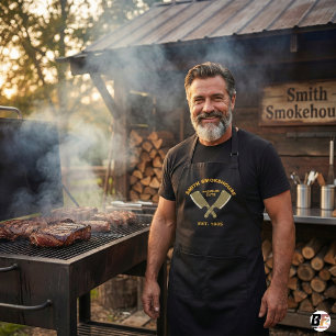 Tablier Smith Smokehouse Coupes Premium Personnalisé BBQ P
