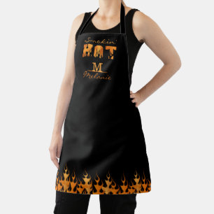 Tablier SMOKIN CHAUD Nom du monogramme BBQ Smoker Apron