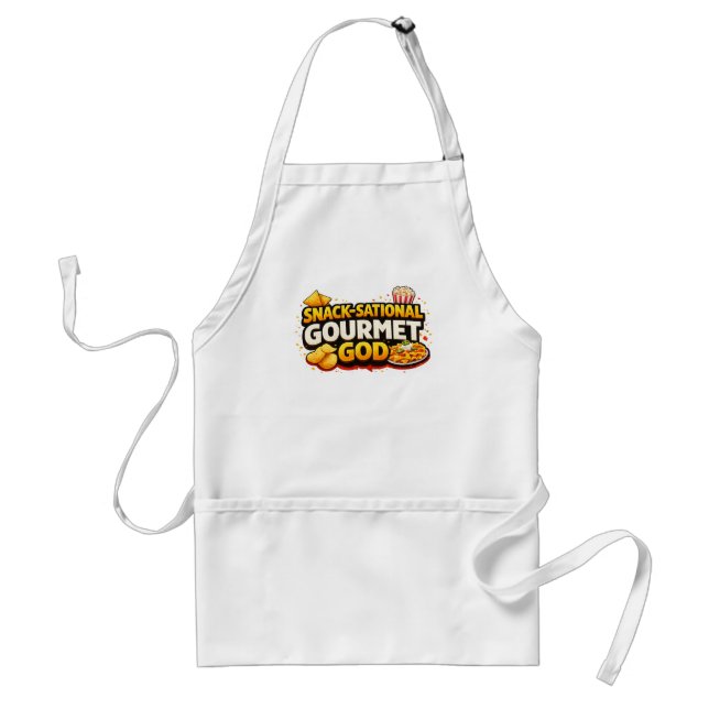 Tablier Snack-Sational Gourmet God!  Slogan Apron (Devant)