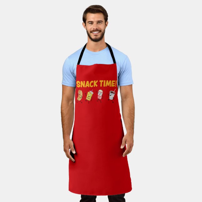 Tablier Snack Time ! Popcorn de bonbons rétro (Porté)