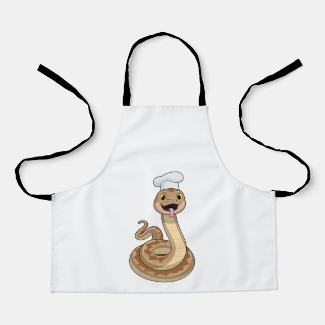 Tablier Snake as Cook avec Chef casquette (Recto)