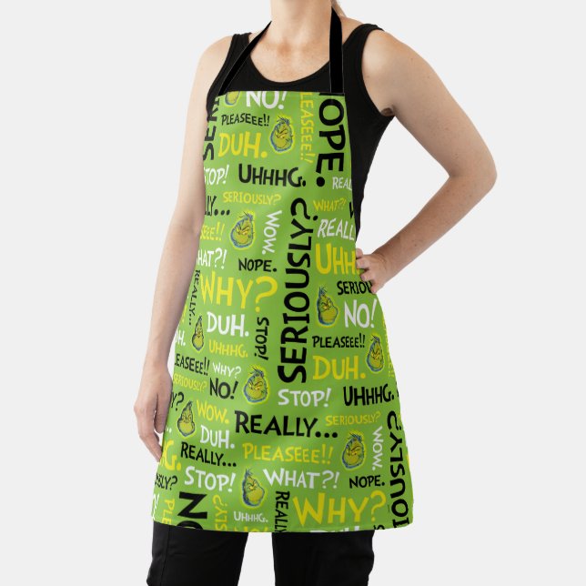Tablier Snarky Grinch | Modèle de phrase Grinch Snarky (Insitu)