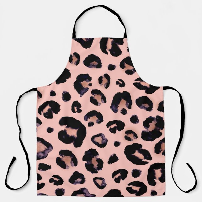 Tablier Snow Leopard noir gris beige arrière - plan sans c (Recto)