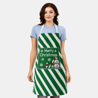 Tablier snowman Candy Cane Stripe Merry Christmas