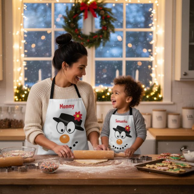 Tablier Snowman Christmas Fun Novelty Cartoon (Créateur téléchargé)