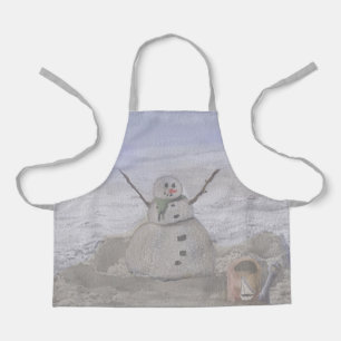 Tablier Snowman Frosty À La Plage Petit Apron