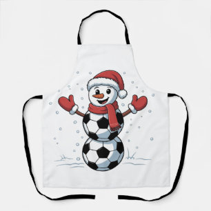 Tablier Snowman Soccer Noël Père Noël Baseball Sport