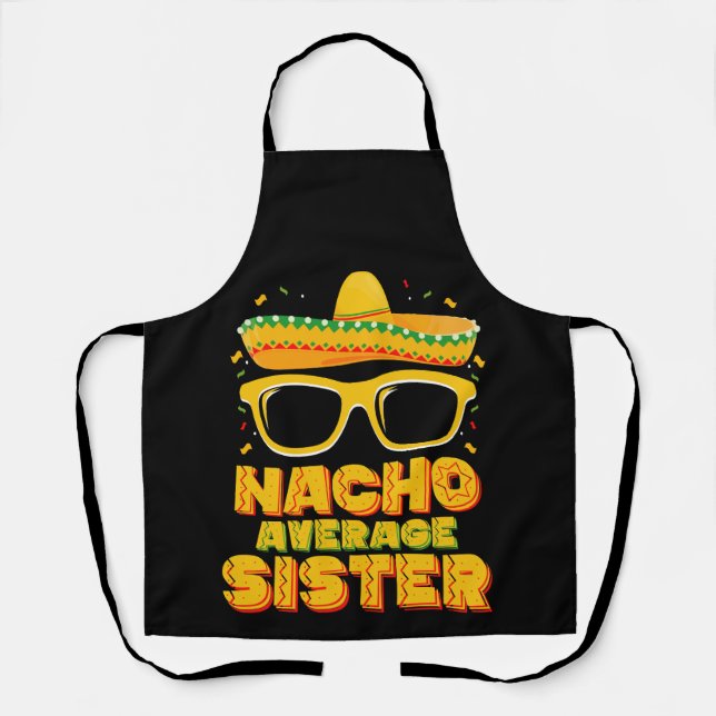 Tablier Sœur pas moyenne Cinco De Mayo famille appariée (Recto)
