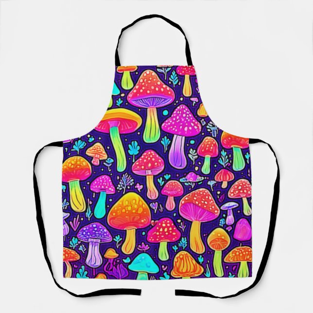 Tablier Soft Neon : Patch pour champignon de dessin (Recto)