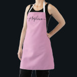 Tablier Soft Pink Chic Élégant script Nom Cadeau<br><div class="desc">Élevez votre expérience de cuisine et de cuisson avec le Soft Pink Chic Elegant Script Gift Custom Name Apron. Ce tablier ajoute non seulement une touche de sophistication à votre tenue de cuisine, mais aussi fait une merveilleuse option cadeau. Chic et élégant : La couleur rose douce et l'élégante conception...</div>