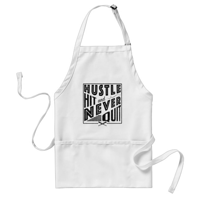 Tablier Softball Hustle, Touché Et Ne Quitte Jamais (Devant)