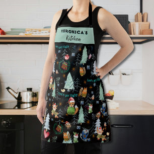 Tablier Soirée de Noël mignonne et douce