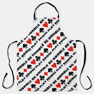 Tablier Sois humble Play Bridge Quatre combinaisons de car