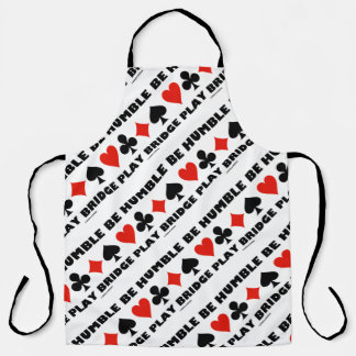 Tablier Sois humble Play Bridge Quatre combinaisons de car