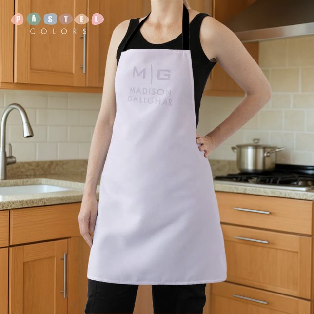 Tablier Solid Soft Light Pastel Lavender Purple Color (Solid Soft Light Pastel Lavender Purple Color Apron
)