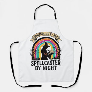 Tablier Sorcière Comptable Rétro Halloween Comptabilité De
