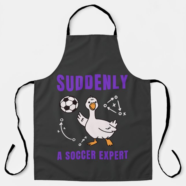 Tablier Soudain un expert de football (Recto)