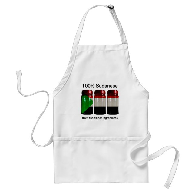 Tablier Soudan Drapeau Pots d'épices Apron (Devant)